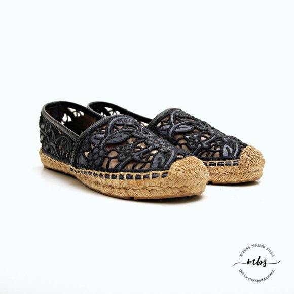 Tory Burch Lucia Lace Espadrille Flats - Picture 3 of 14